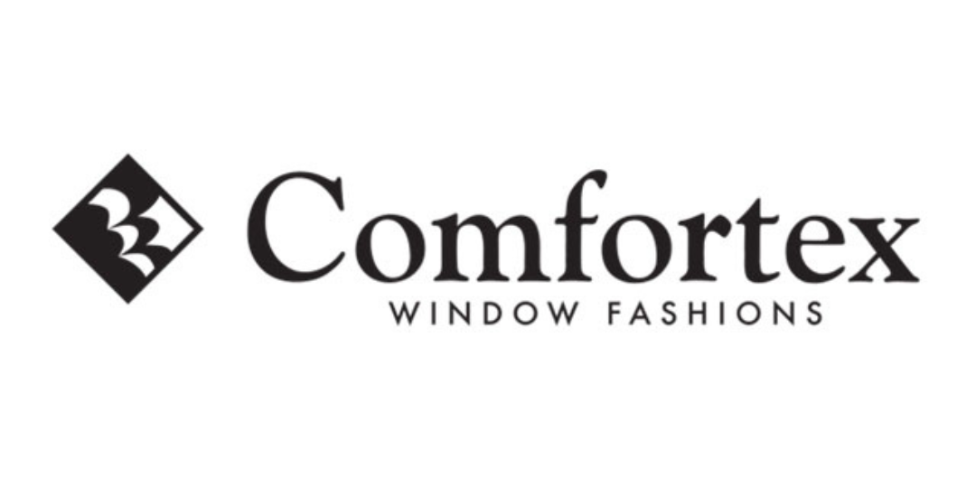 Comfortex Window Fashions logo, representing stylish and elegant drapery solutions offered by Blinds by Valeri.